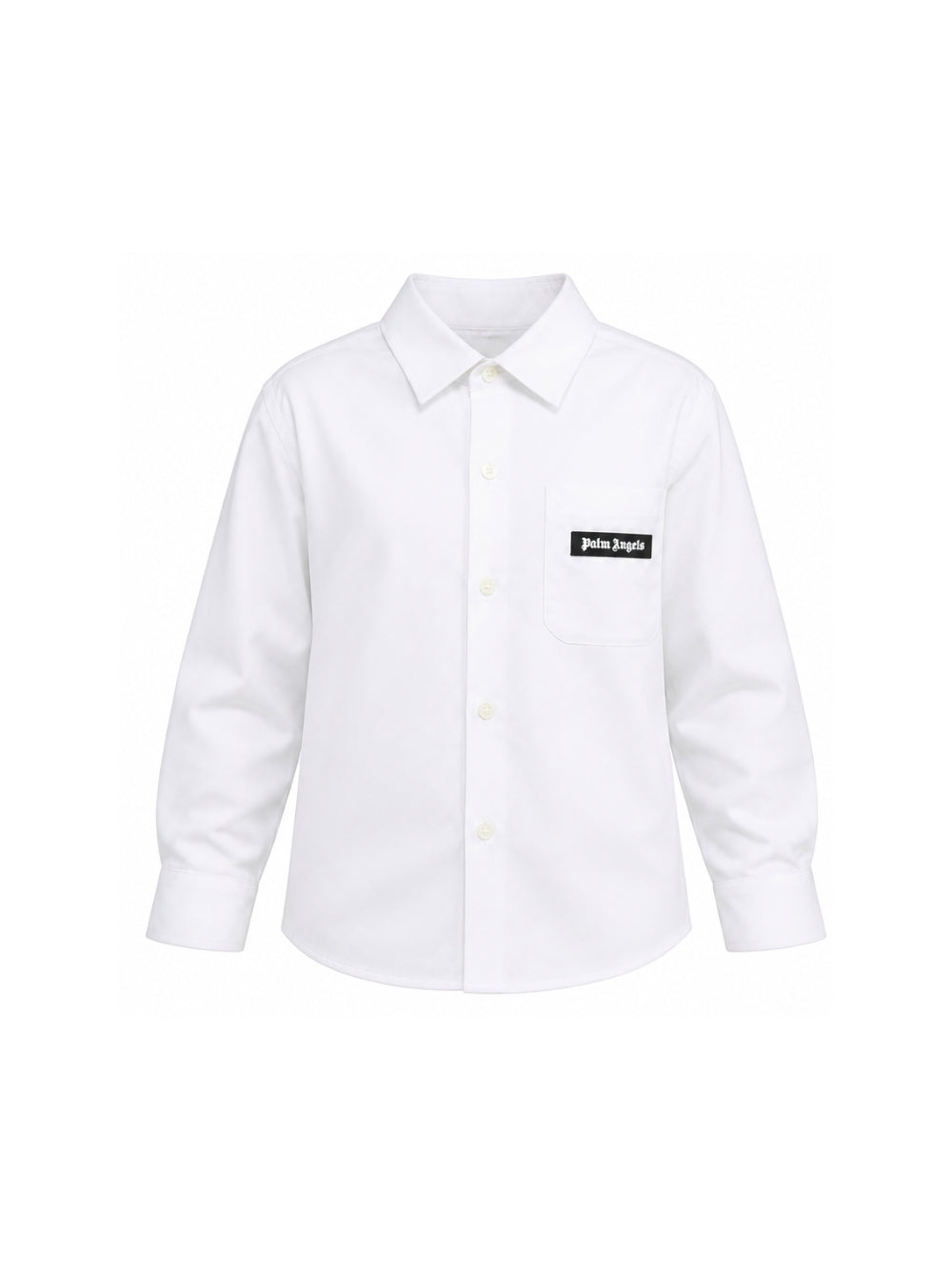 Camicia per bambino Palm Angels Kids bianca con patch logo F6PAJBSI169 002 PALM ANGELS KIDS 