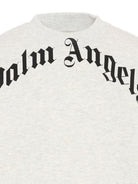 Felpa per bambino Palm Angels Kids grigia con logo sul davanti F6PAJBSW014 101 PALM ANGELS KIDS 
