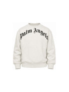 Felpa per bambino Palm Angels Kids grigia con logo sul davanti F6PAJBSW014 101 PALM ANGELS KIDS 