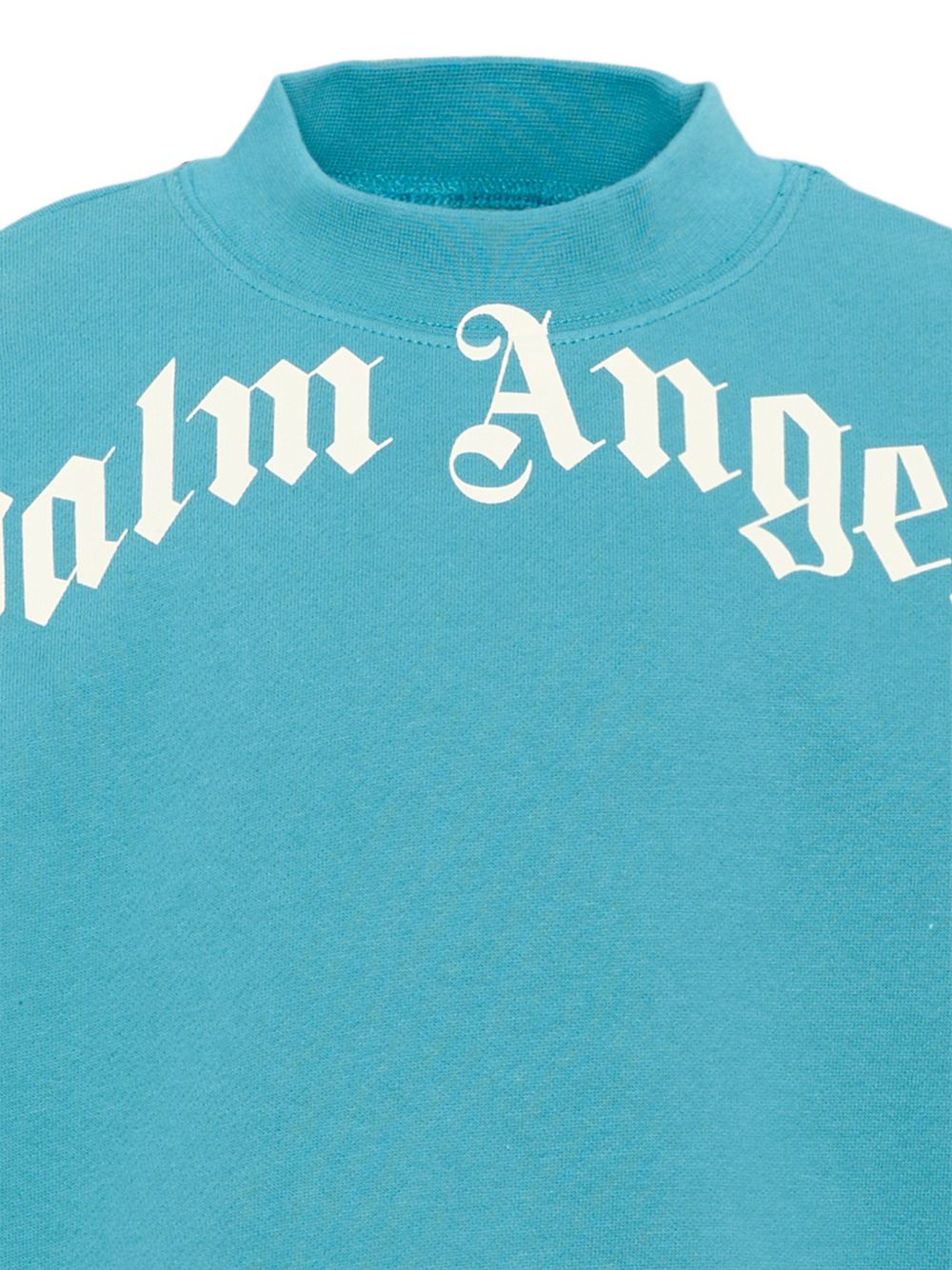 Felpa per bambino Palm Angels Kids azzurro con stampa logo sul davanti F6PAJBSW014 1527 PALM ANGELS KIDS 