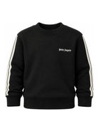 Felpa per bambini Palm Angels Kids nera con stampa logo sul davanti F6PAJBSW025 110 PALM ANGELS KIDS 