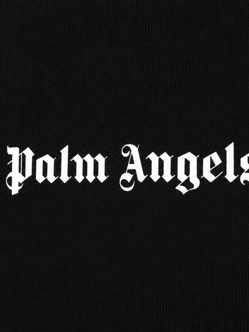 Felpa per bambini Palm Angels Kids nera con stampa logo sul davanti F6PAJBSW025 110 PALM ANGELS KIDS 