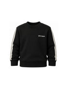 Felpa per bambini Palm Angels Kids nera con stampa logo sul davanti F6PAJBSW025 110 PALM ANGELS KIDS 