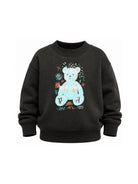 Felpa per bambini Palm Angels Kids nera con stampa logo sul davanti F6PAJBSW102 110 PALM ANGELS KIDS 