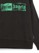 Felpa per bambini Palm Angels Kids nera con stampa logo sul davanti F6PAJBSW112 110 PALM ANGELS KIDS 