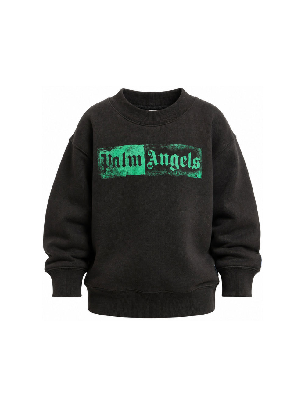 Felpa per bambini Palm Angels Kids nera con stampa logo sul davanti F6PAJBSW112 110 PALM ANGELS KIDS 