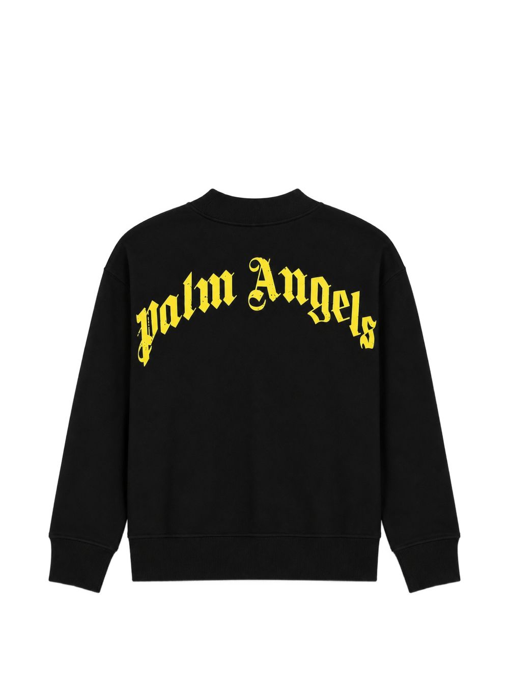 Felpa per bambini Palm Angels Kids nera con stampa logo sul retro F6PAJBSW140 110 PALM ANGELS KIDS 