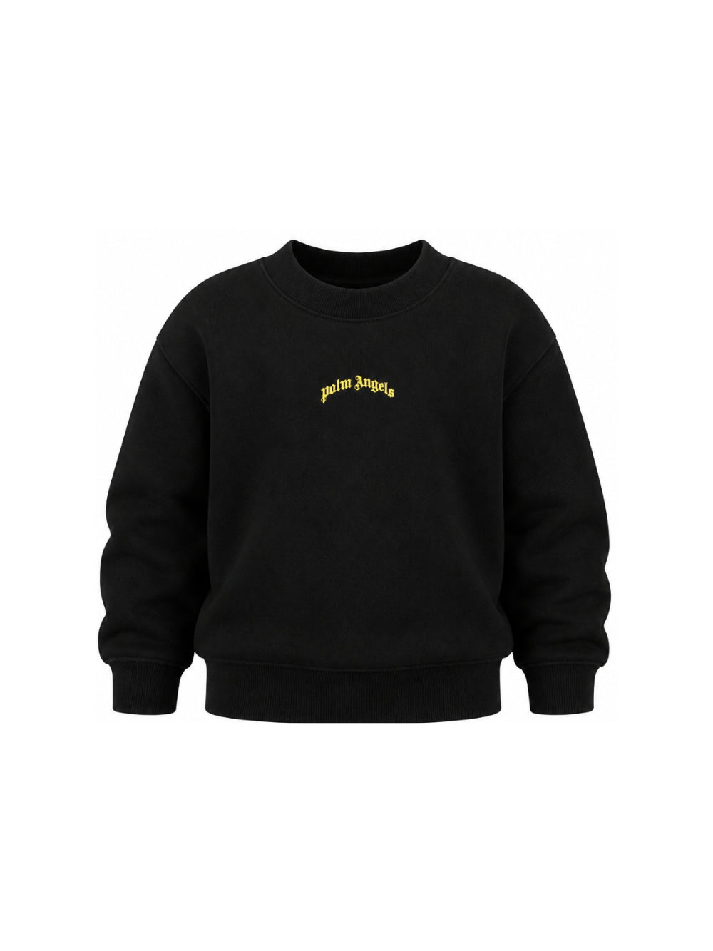 Felpa per bambini Palm Angels Kids nera con stampa logo sul retro F6PAJBSW140 110 PALM ANGELS KIDS 
