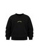 Felpa per bambini Palm Angels Kids nera con stampa logo sul retro F6PAJBSW140 110 PALM ANGELS KIDS 
