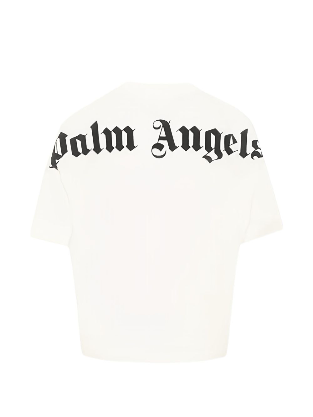 T-shirt per bambino Palm Angels Kids bianca con logo sul davanti F6PAJBTH012 412 PALM ANGELS KIDS 