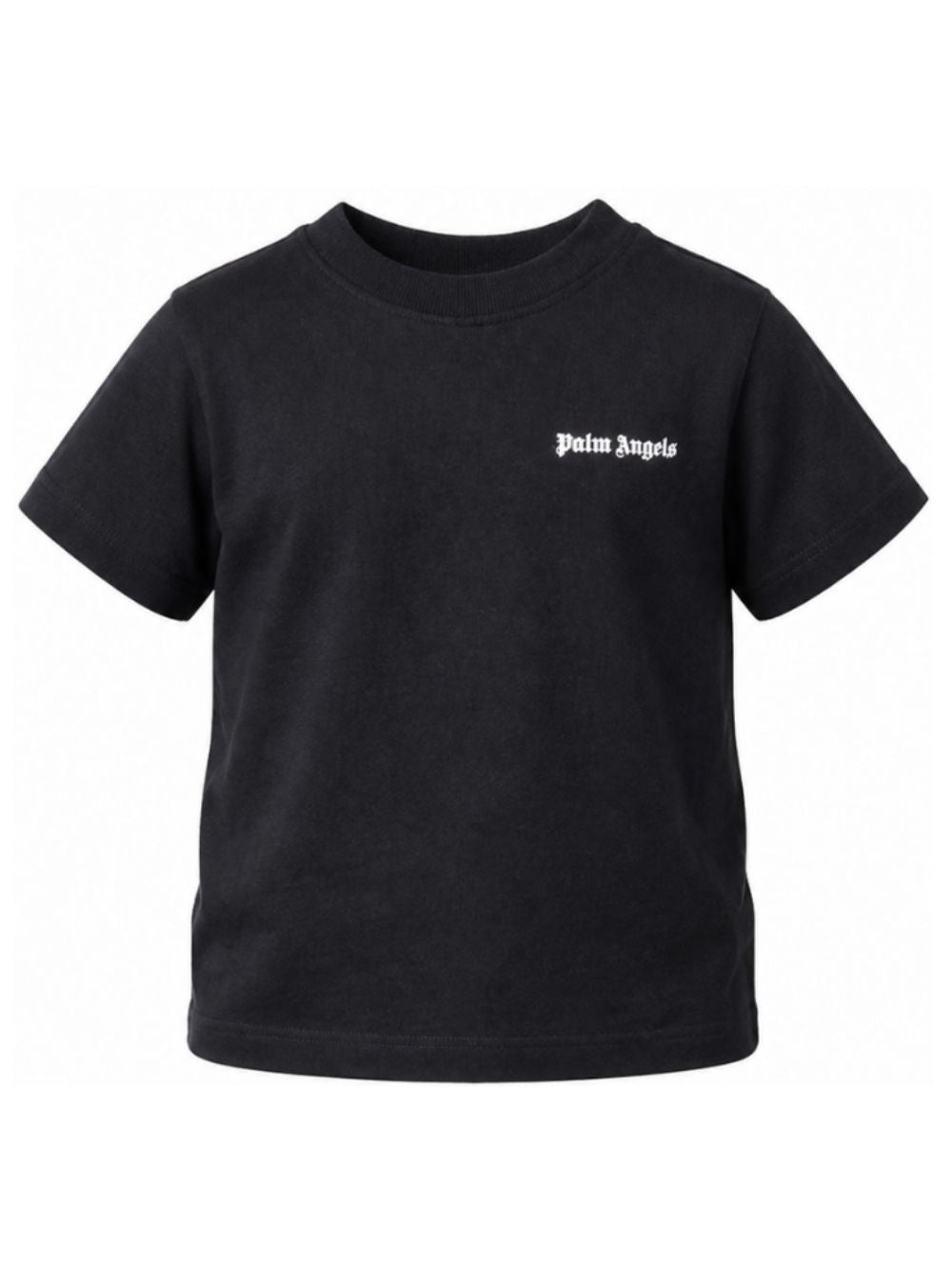 T-shirt per bambino Palm Angels Kids nera con stampa logo F6PAJBTH017 110 PALM ANGELS KIDS 