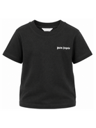 T-shirt per bambino Palm Angels Kids nera con stampa logo sul davanti F6PAJBTH026 110 PALM ANGELS KIDS 