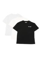 Set di tre t-shirt per bambino Palm Angels Kids multicolore con logo sul davanti F6PAJBTH055 INT18 PALM ANGELS KIDS 