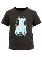 T-shirt per bambini Palm Angels Kids nera con stampa orsetto sul davanti F6PAJBTH103 110 PALM ANGELS KIDS 