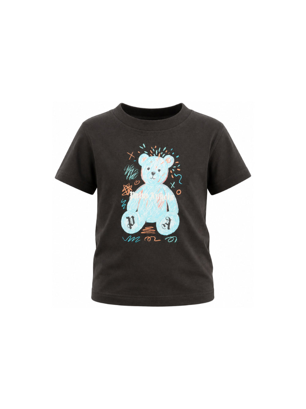 T-shirt per bambini Palm Angels Kids nera con stampa orsetto sul davanti F6PAJBTH103 110 PALM ANGELS KIDS 