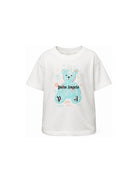 T-shirt per bambini Palm Angels Kids bianca con stampa orsetto sul davanti F6PAJBTH103 412 PALM ANGELS KIDS 
