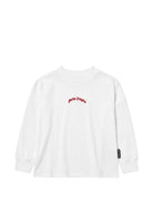 Felpa per bambino Palm Angels Kids bianca con logo sul davanti F6PAJBTH141 412 PALM ANGELS KIDS 