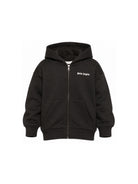Felpa per bambino Palm Angels Kids nera con stampa logo sul retro F6PAJBZH015 110 PALM ANGELS KIDS 
