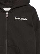 Felpa per bambino Palm Angels Kids nera con stampa logo sul retro F6PAJBZH015 110 PALM ANGELS KIDS 