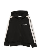 Felpa per bambino Palm Angels Kids nera con bande laterali F6PAJBZH019 110 PALM ANGELS KIDS 