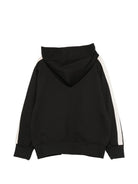 Felpa per bambino Palm Angels Kids nera con bande laterali F6PAJBZH019 110 PALM ANGELS KIDS 