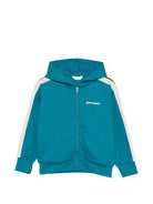 Felpa per bambino Palm Angels Kids verde con bande laterali F6PAJBZH019 1527 PALM ANGELS KIDS 