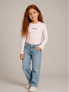 Body per bambina Palm Angels Kids rosa con maniche larghe F6PAJGBY042 042 PALM ANGELS KIDS 