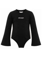 Body per bambina Palm Angels Kids nero con stampa logo sul davanti F6PAJGBY042 110 PALM ANGELS KIDS 