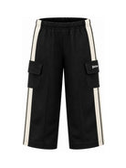 Cargo con stampa per bambina Palm Angels Kids neri con logo laterale F6PAJGFP040 110 PALM ANGELS KIDS 