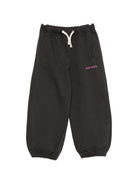 Cargo con coulisse per bambina Palm Angels neri con logo F6PAJGFP054 110 PALM ANGELS KIDS 