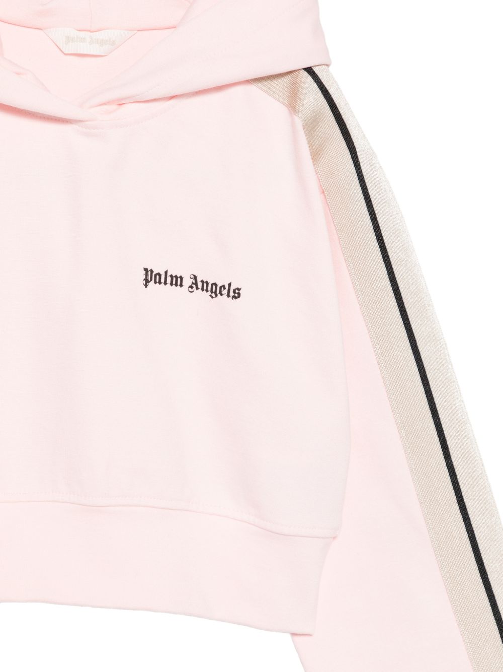 Felpa per bambina Palm Angels Kids rosa con dettagli strisce a contrasto F6PAJGHS039 042 PALM ANGELS KIDS 