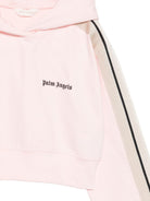 Felpa per bambina Palm Angels Kids rosa con dettagli strisce a contrasto F6PAJGHS039 042 PALM ANGELS KIDS 