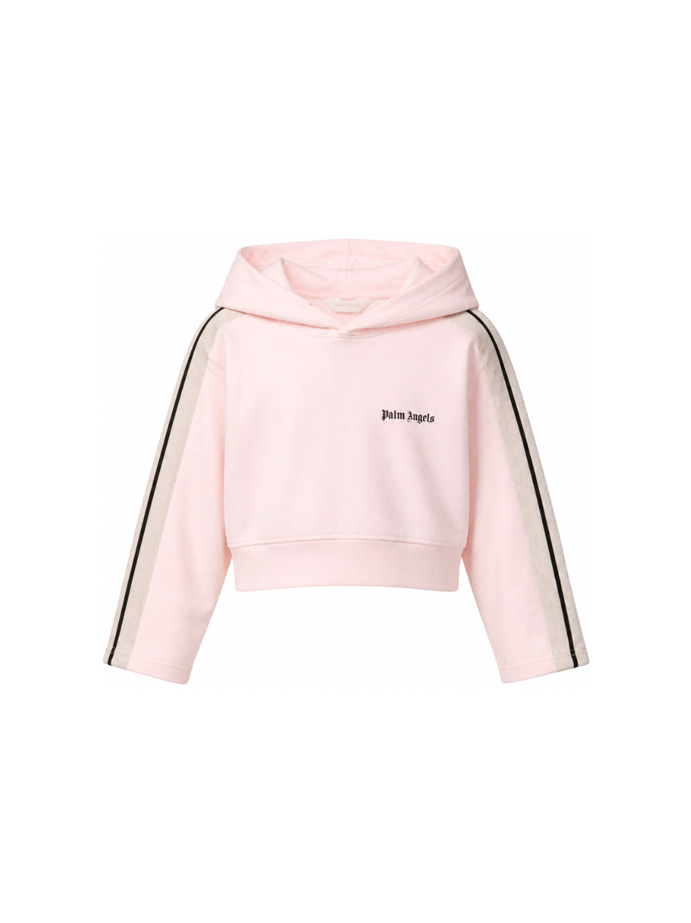 Felpa per bambina Palm Angels Kids rosa con dettagli strisce a contrasto F6PAJGHS039 042 PALM ANGELS KIDS 