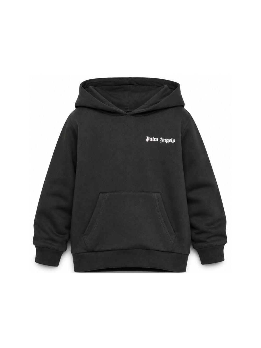 Felpa per bambina Palm Angels Kids nera con logo sul petto F6PAJGHS063 110 PALM ANGELS KIDS 
