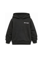 Felpa per bambina Palm Angels Kids nera con logo sul petto F6PAJGHS063 110 PALM ANGELS KIDS 