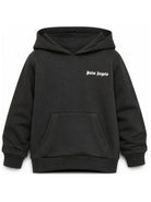 Felpa per bambina Palm Angels Kids nera con logo sul petto F6PAJGHS063 110 PALM ANGELS KIDS 