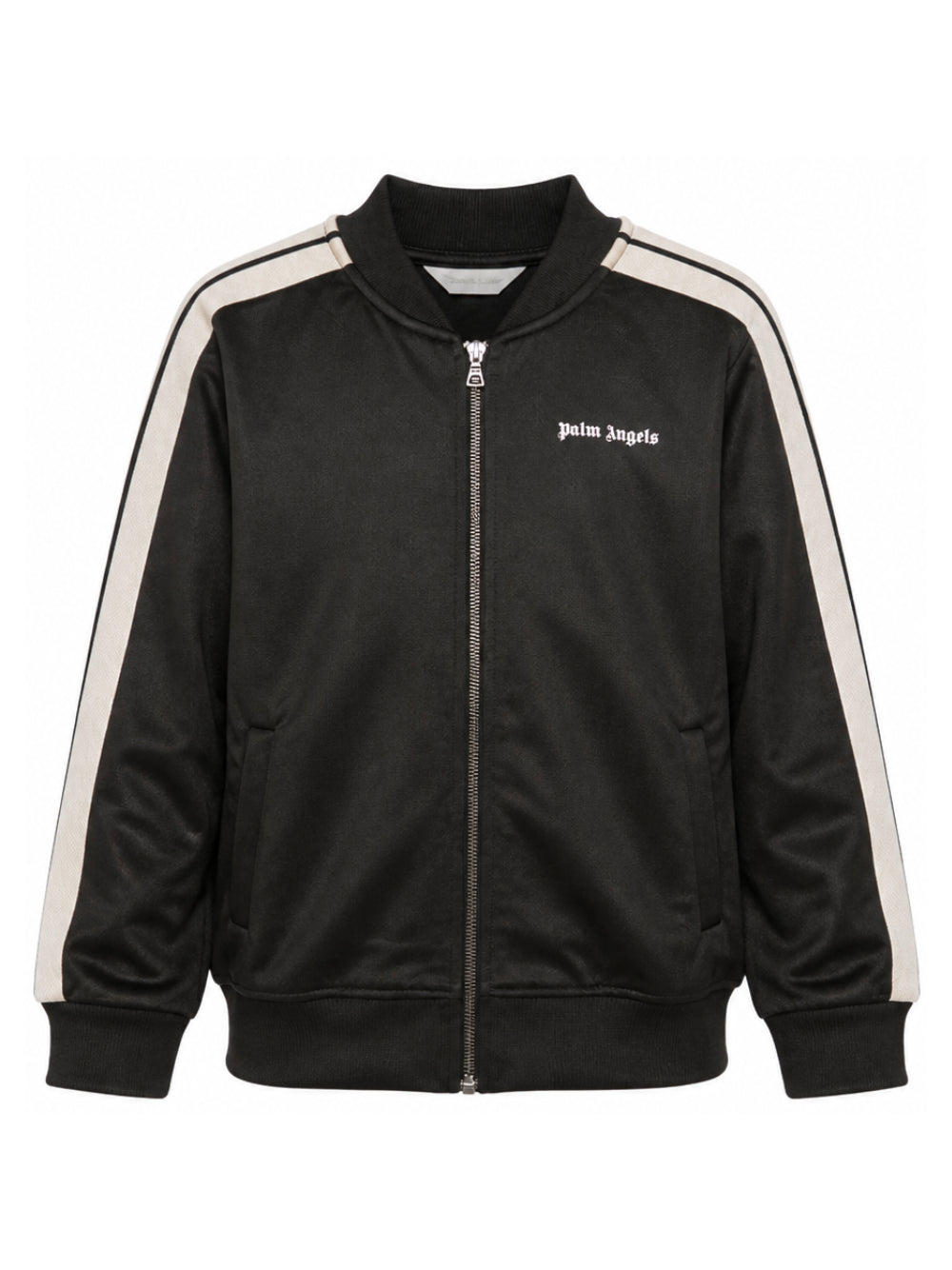 Felpa per bambina Palm Angels Kids nera con stampa logo sul davanti F6PAJGJK047 110 PALM ANGELS KIDS 
