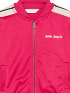Giacca con logo per bambina Palm Angels Kids fucsia a maniche lunghe F6PAJGJK047 402 PALM ANGELS KIDS 