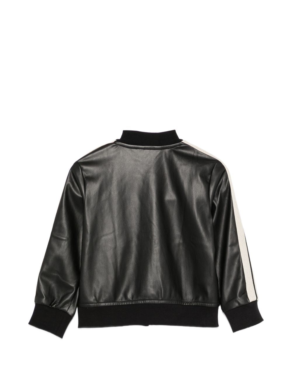 Giacca in pelle per bambina Palm Angels Kids nera con zip F6PAJGJK164 110 PALM ANGELS KIDS 