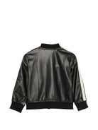 Giacca in pelle per bambina Palm Angels Kids nera con zip F6PAJGJK164 110 PALM ANGELS KIDS 