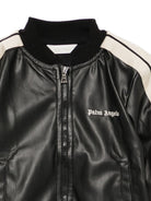 Giacca in pelle per bambina Palm Angels Kids nera con zip F6PAJGJK164 110 PALM ANGELS KIDS 