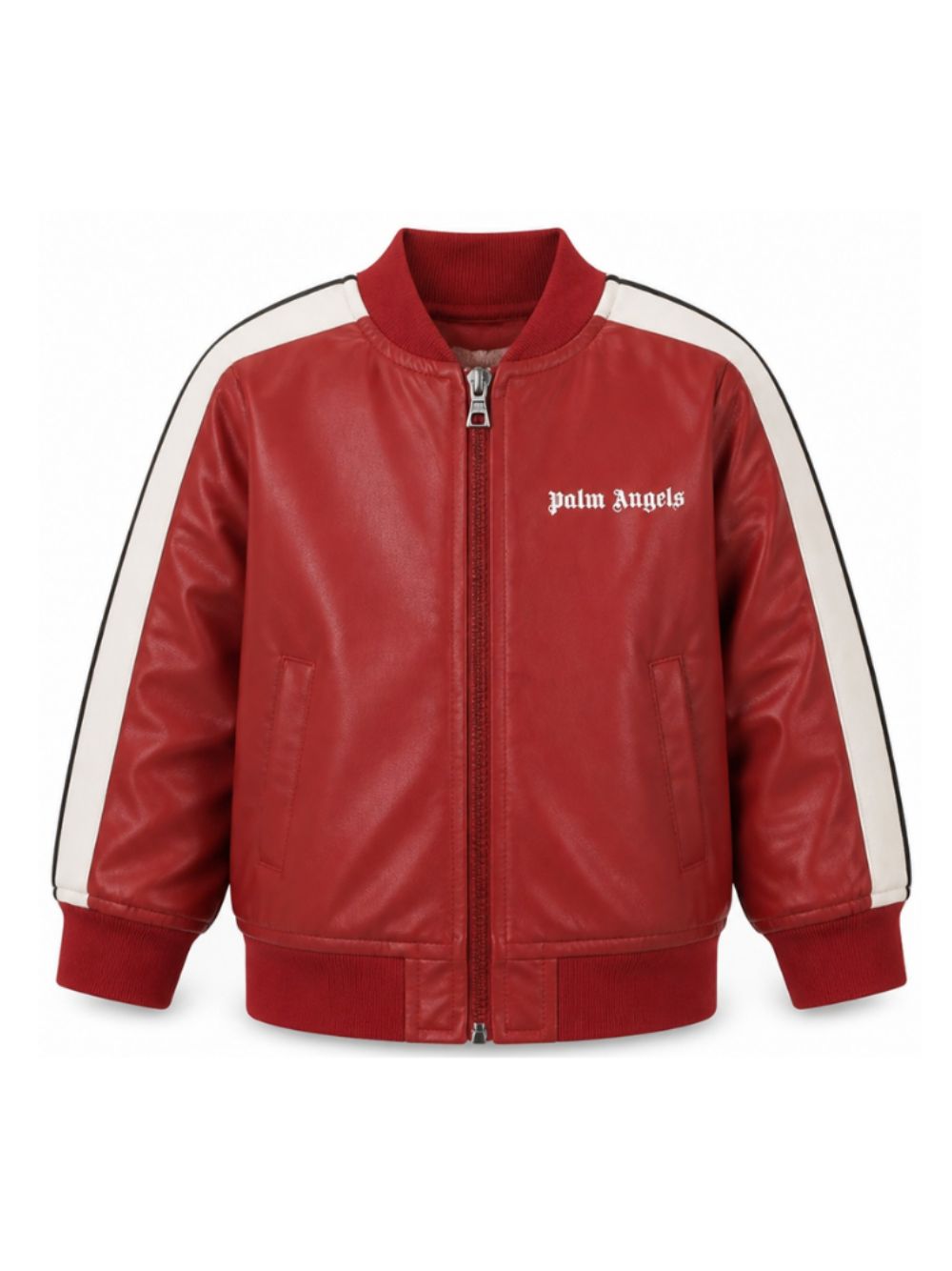 Giubbino per bambino Palm Angels Kids rosso con logo sul davanti F6PAJGJK164 402 PALM ANGELS KIDS 
