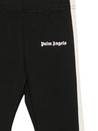 Leggings per bambina Palm Angels Kids nero con stampa logo sul davanti F6PAJGLG038 110 PALM ANGELS KIDS 