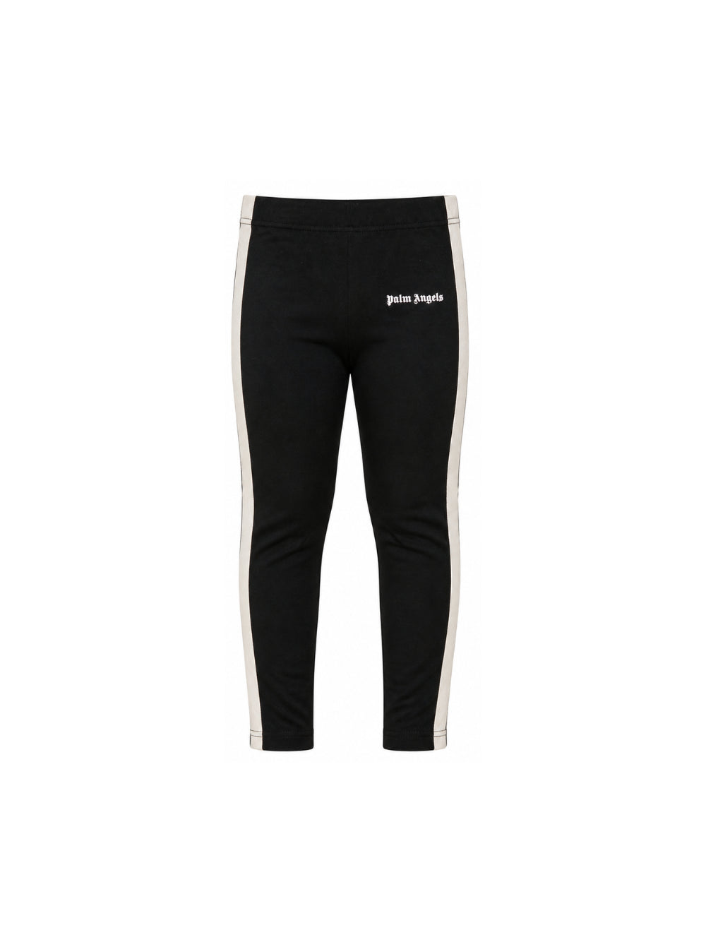 Leggings per bambina Palm Angels Kids nero con stampa logo sul davanti F6PAJGLG038 110 PALM ANGELS KIDS 