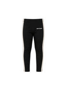 Leggings per bambina Palm Angels Kids nero con stampa logo sul davanti F6PAJGLG038 110 PALM ANGELS KIDS 