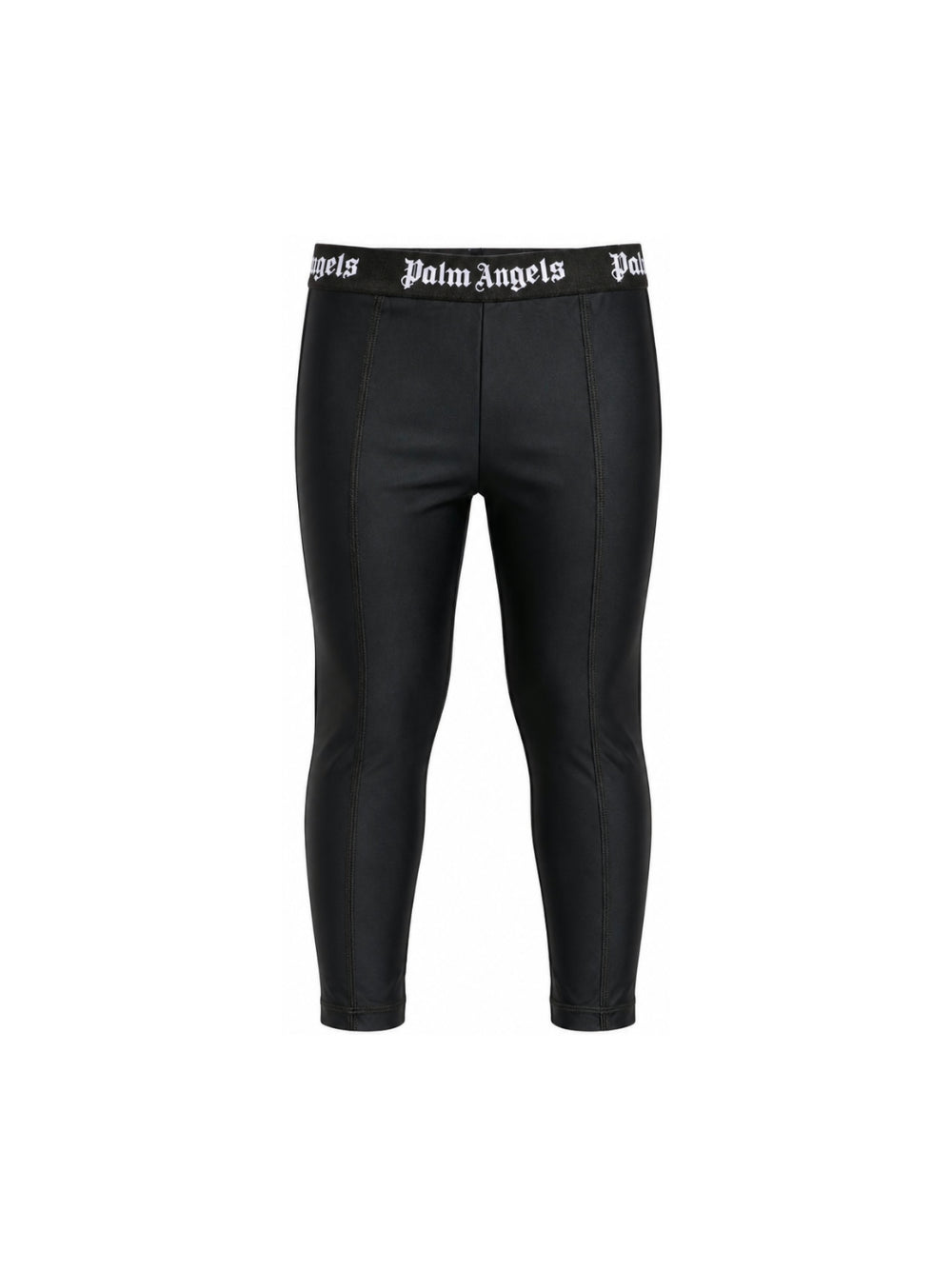 Leggings per bambina Palm Angels nero con fascia in vita logo F6PAJGLG127 110 PALM ANGELS KIDS 