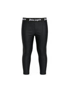 Leggings per bambina Palm Angels nero con fascia in vita logo F6PAJGLG127 110 PALM ANGELS KIDS 