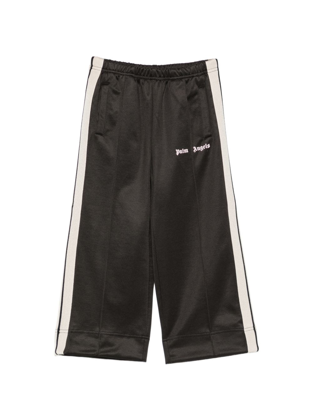 Pantaloni sportivi per bambina Palm Angels Kids nera con dettagli a righe F6PAJGPA048 110 PALM ANGELS KIDS 
