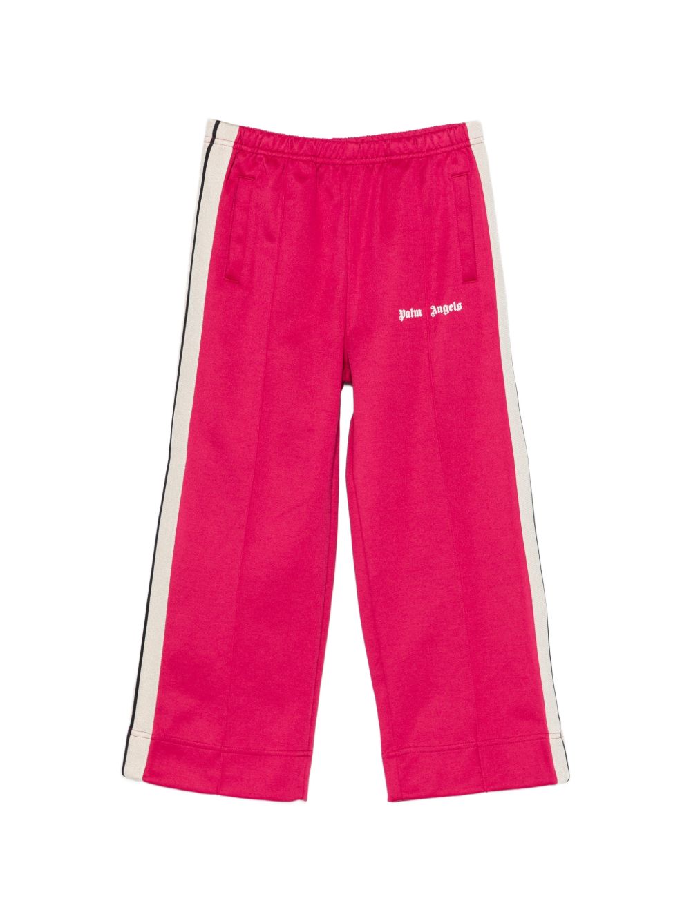 Pantaloni sportivi per bambina Palm Angels Kids fucsia con dettagli a righe F6PAJGPA048 402 PALM ANGELS KIDS 
