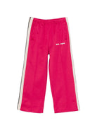 Pantaloni sportivi per bambina Palm Angels Kids fucsia con dettagli a righe F6PAJGPA048 402 PALM ANGELS KIDS 